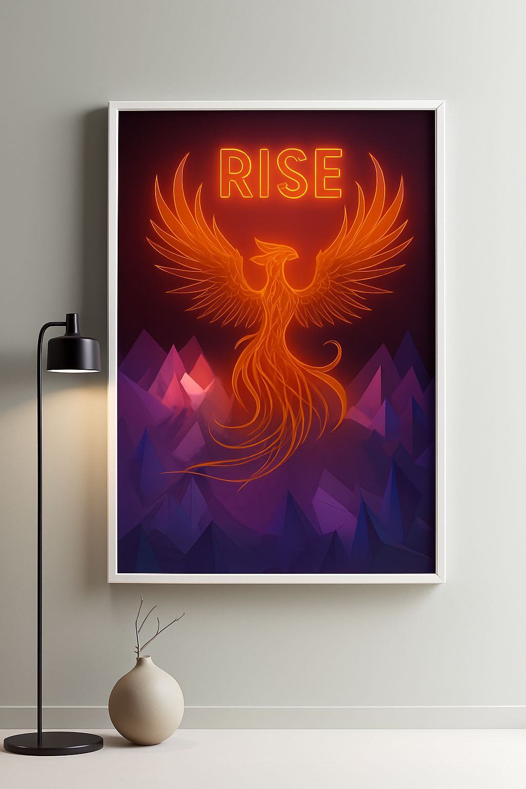 RISE – Neon Phoenix Poster