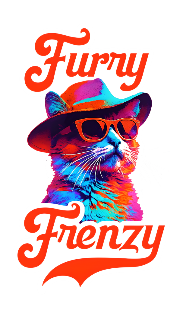 Furry Frenzy – Neon Cool Cat Poster (A4, Glossy Finish)